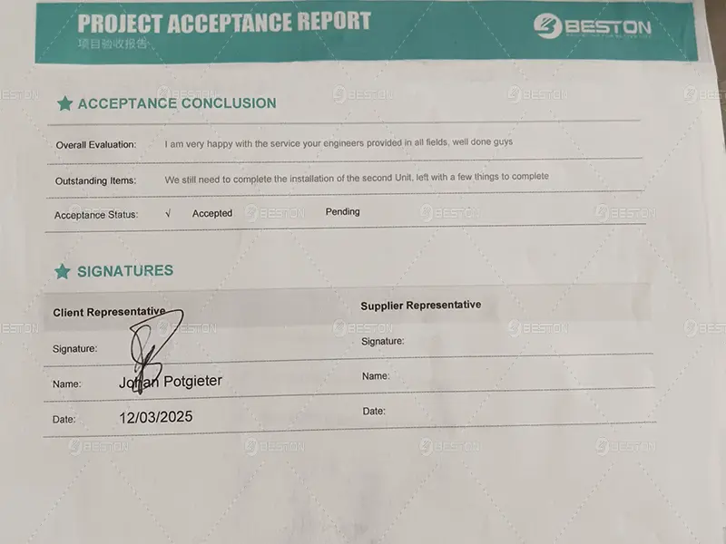 South African Client's Feedback