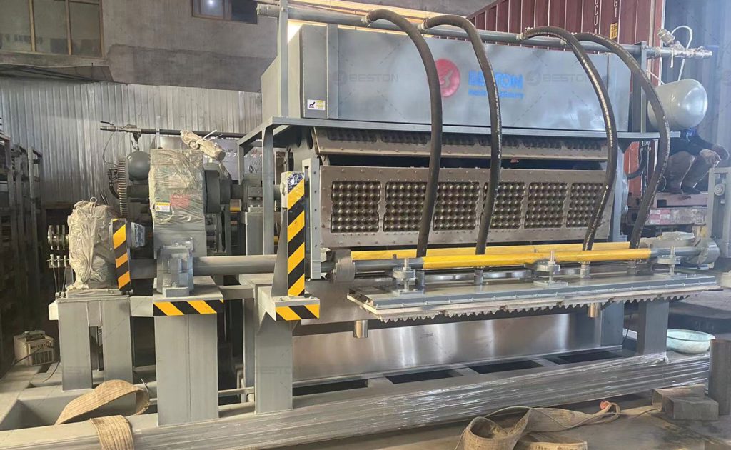BTFMachine de fabrication de plateaux à œufs 6-8 livrée en Inde