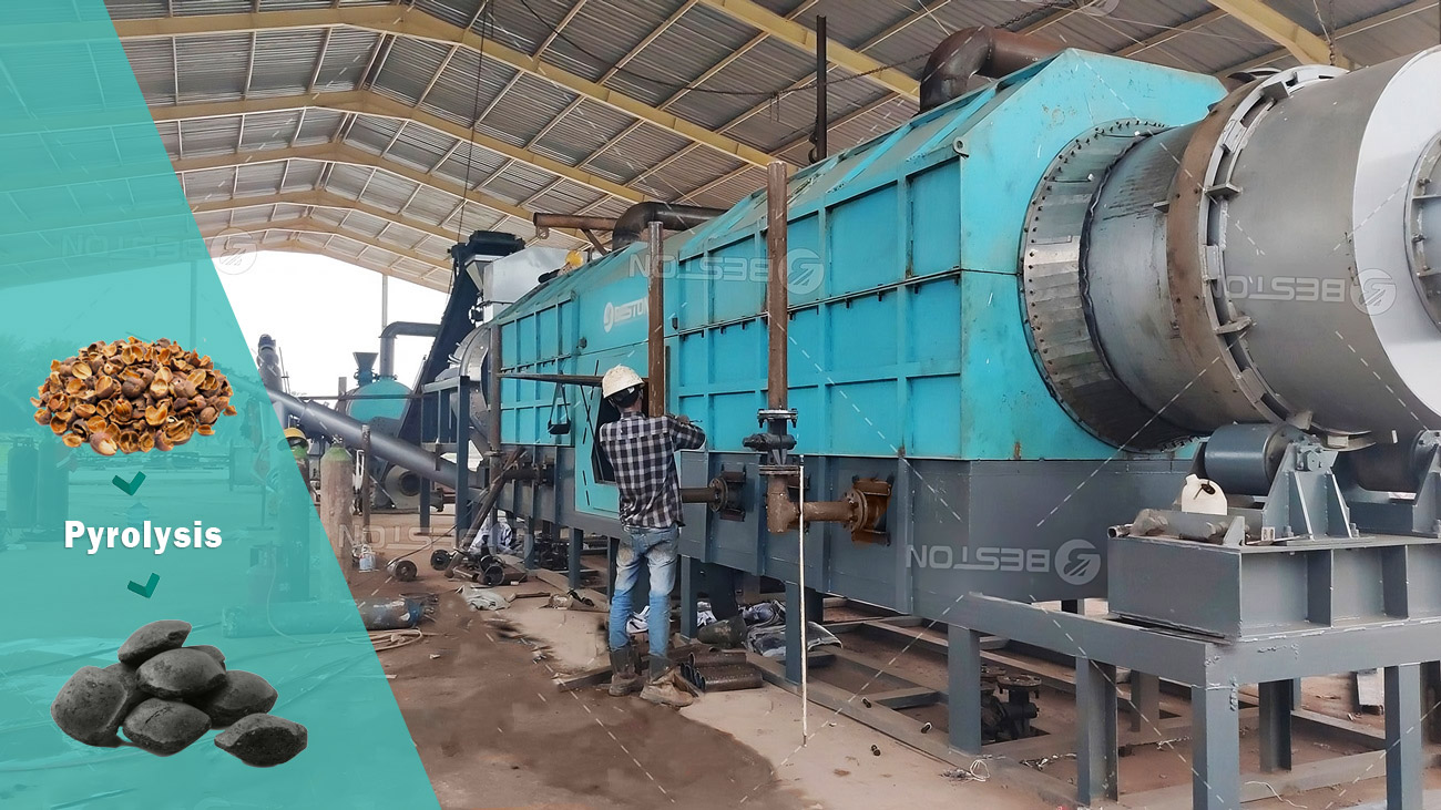 Pyrolysis Technology Makes Coffee Husks into Charcoal