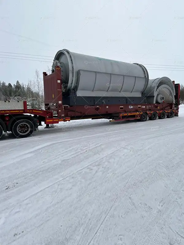 Transportation of Reactors for Plastic Pyrolysis Machine in Finland