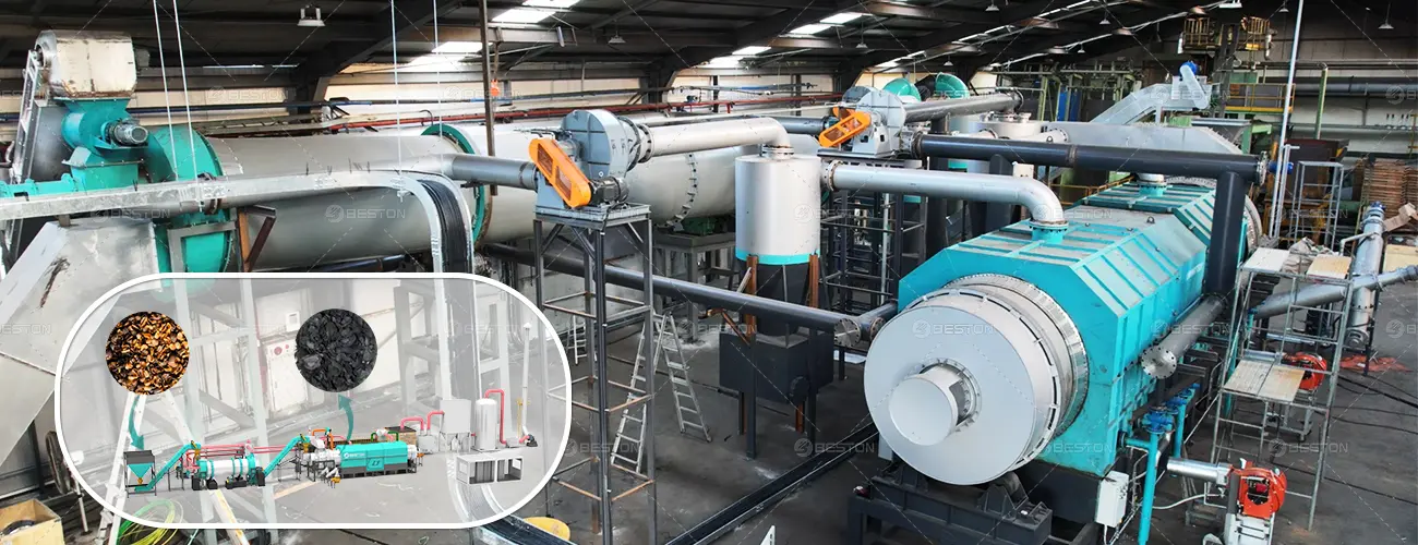 Coffee Husk Charcoal Making Machine