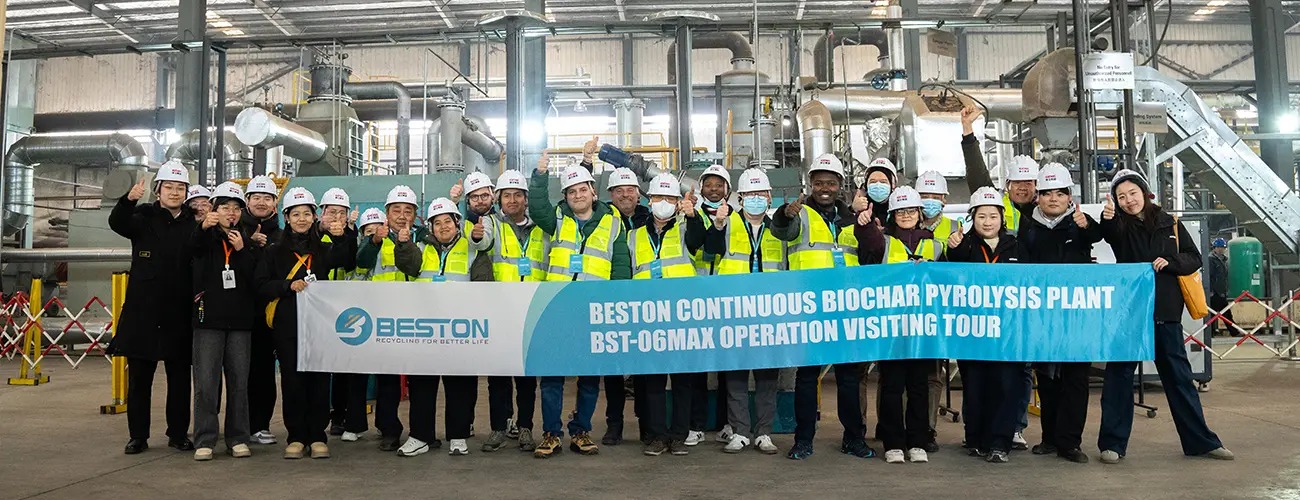 Beston Group Successfully Held the BST-06 Max Biochar Machine Operation On-Site Tour