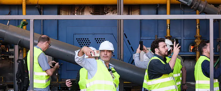 Visitors touring the Spain project site during the 2025 European Biochar CDR Conference