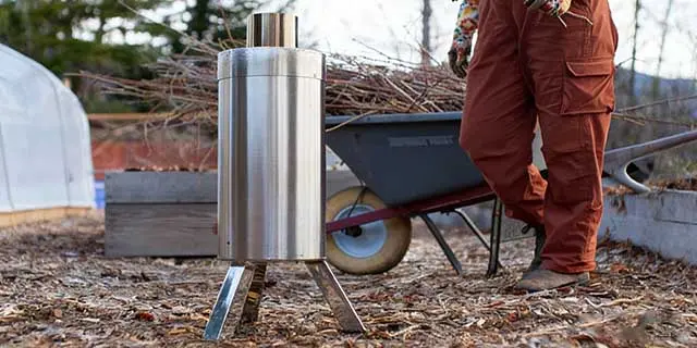 Metal Kiln for Biochar Production