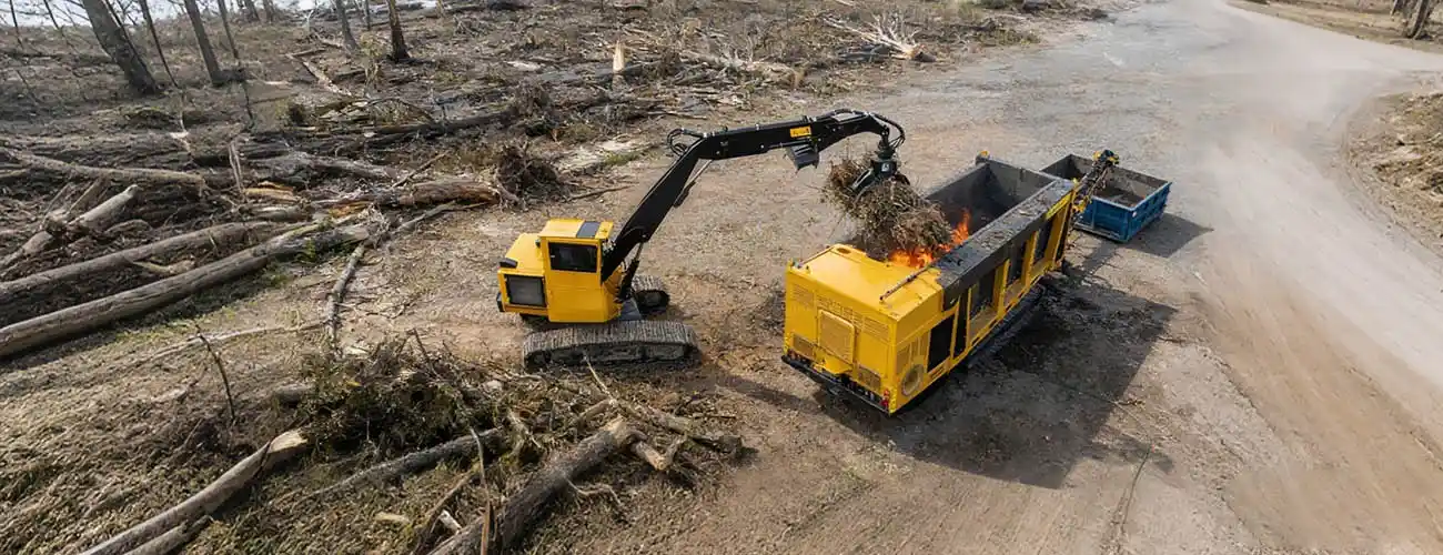 Mobile Biochar Unit Used for Post-disaster Cleanup Operations