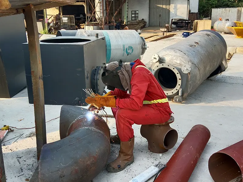 Welding the Piping of TDU System