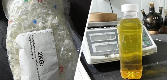 HDPE plastic fuel oil catalyzed