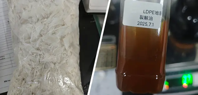 LDPE plastic fuel oil uncatalyzed