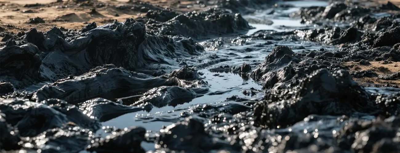 Oil Sludge Waiting for Treatment