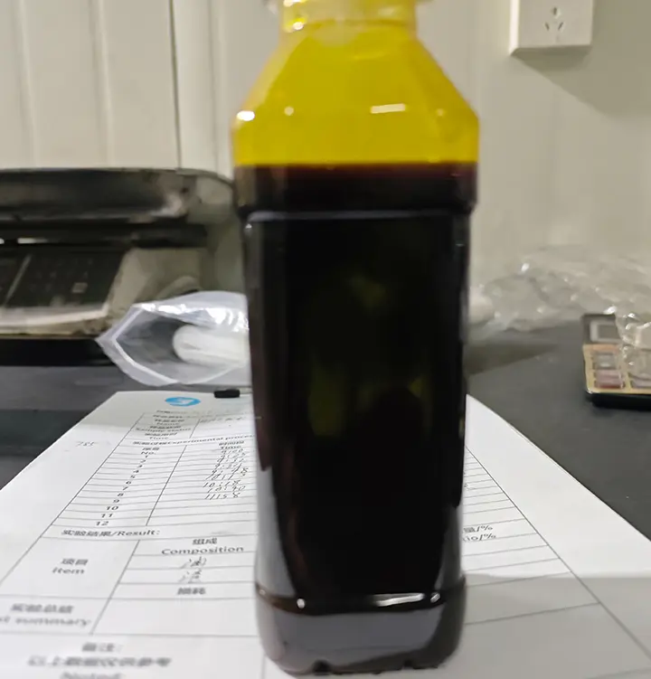 Pyrolysis Oil from Tyre Granules Pyrolysis