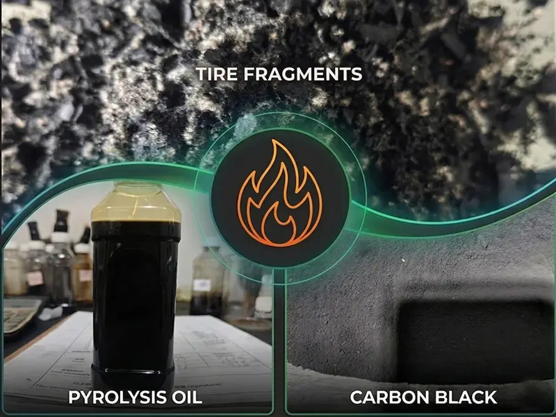 Tire Fragments Pyrolysis to Oil Test Report