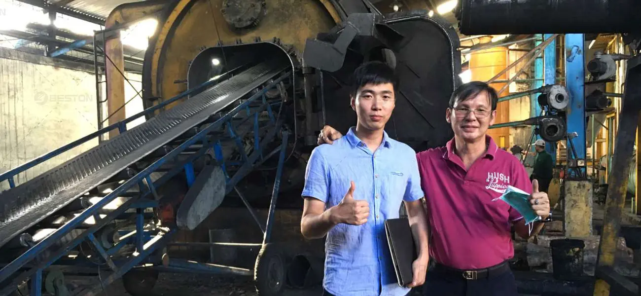 BLJ-10 Tyre Pyrolysis Machine Installed in Indonesia