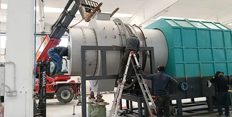 BST-50-Biochar-Production-Equipment-Inlet&Outlet-Seal-Installation