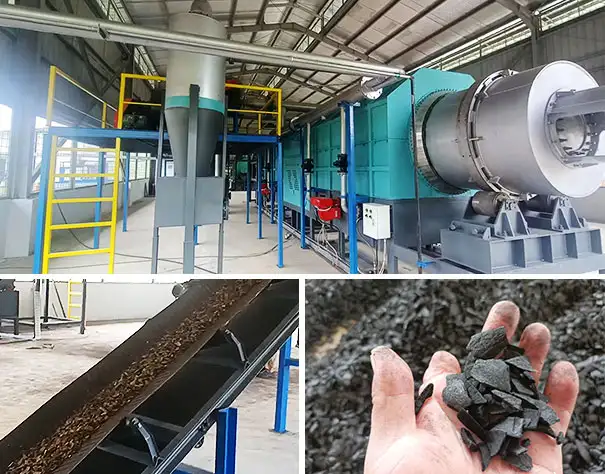 Coconut shell biochar project in Indonesia
