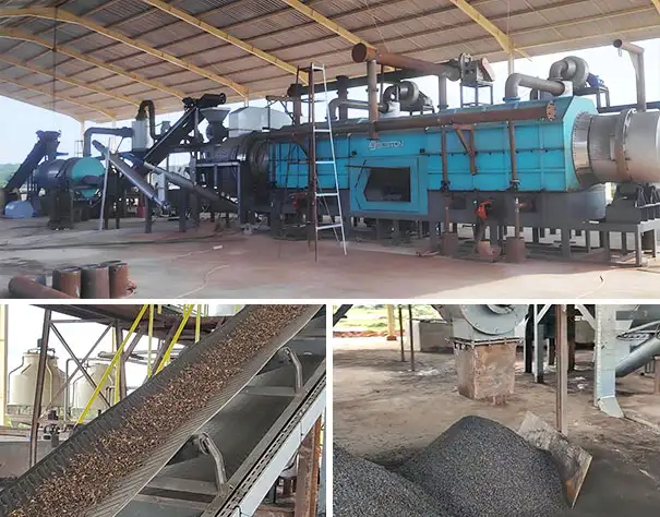 Palm waste biochar project in Indonesia