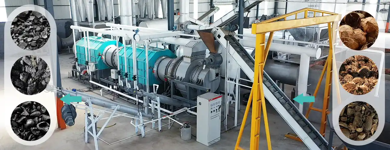 Charcoal Making Machine in Indonesia