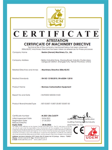 CE Certificate for Biomass Pyrolysis Machine