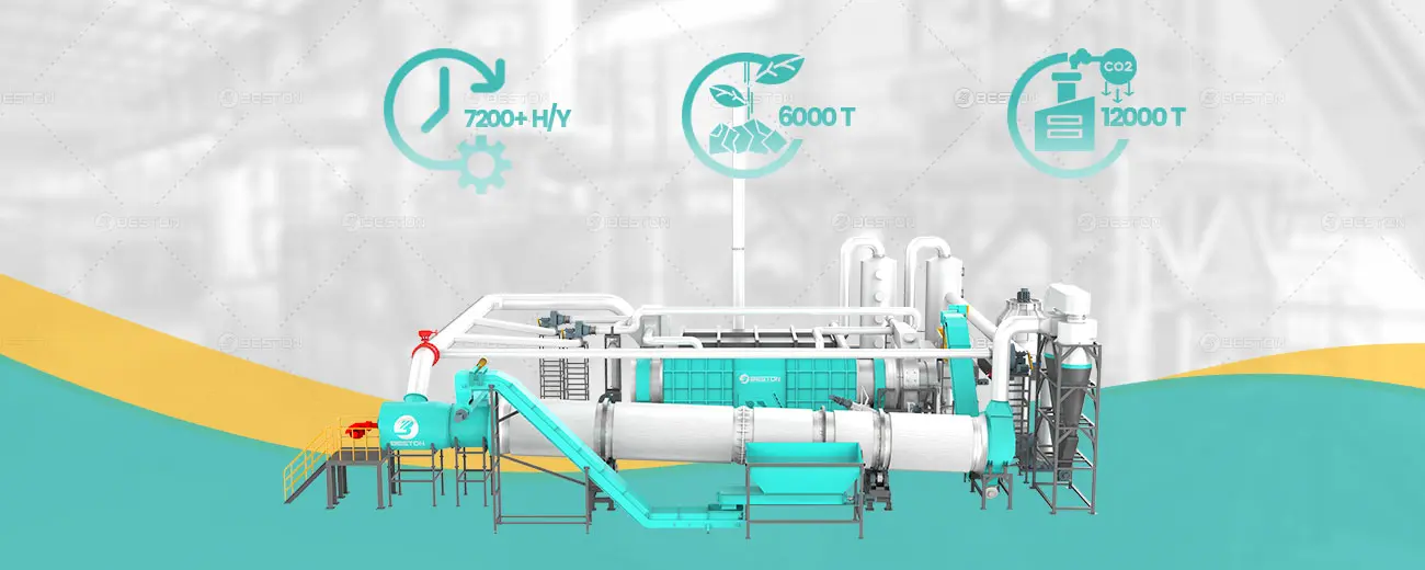 BST-50 Planta de pirólisis para la producción de biocarbón