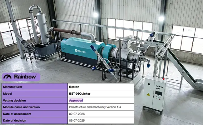 Beston BST-06 Quicker Mobile Biochar Machine Successfully Vetted by Rainbow