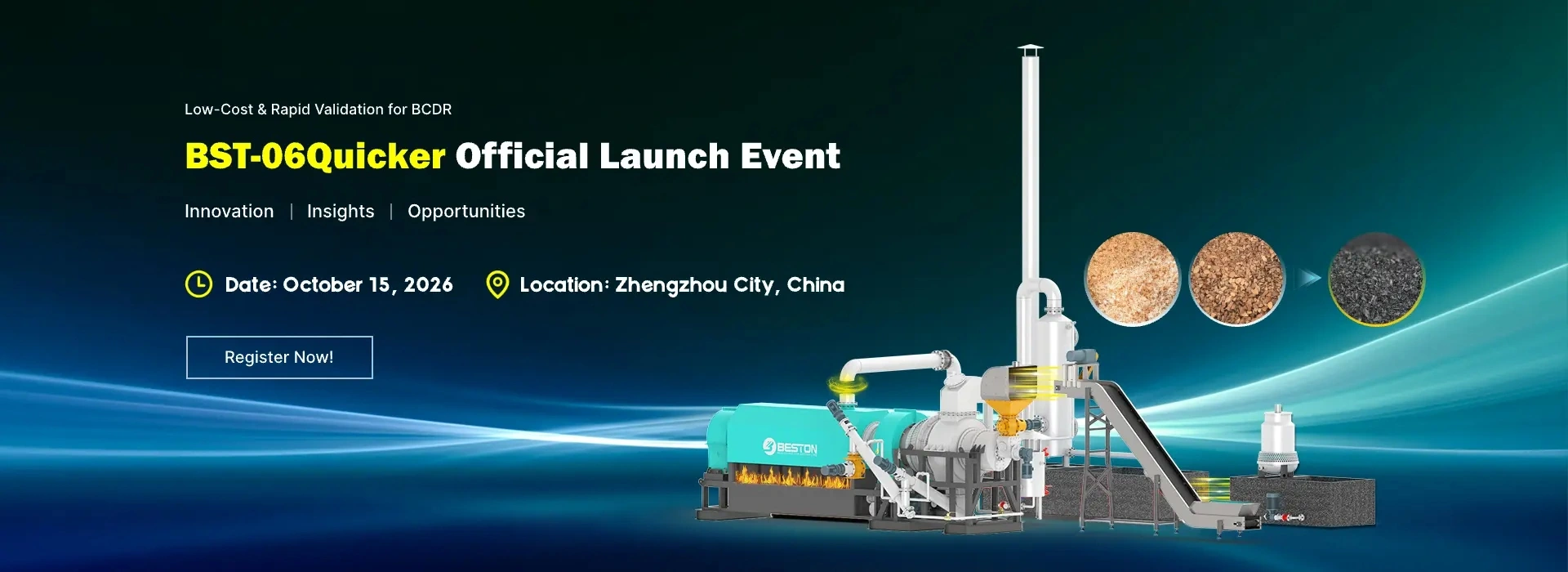 Beston BST-06 Quicker Mobile Biochar Unit Launch Event