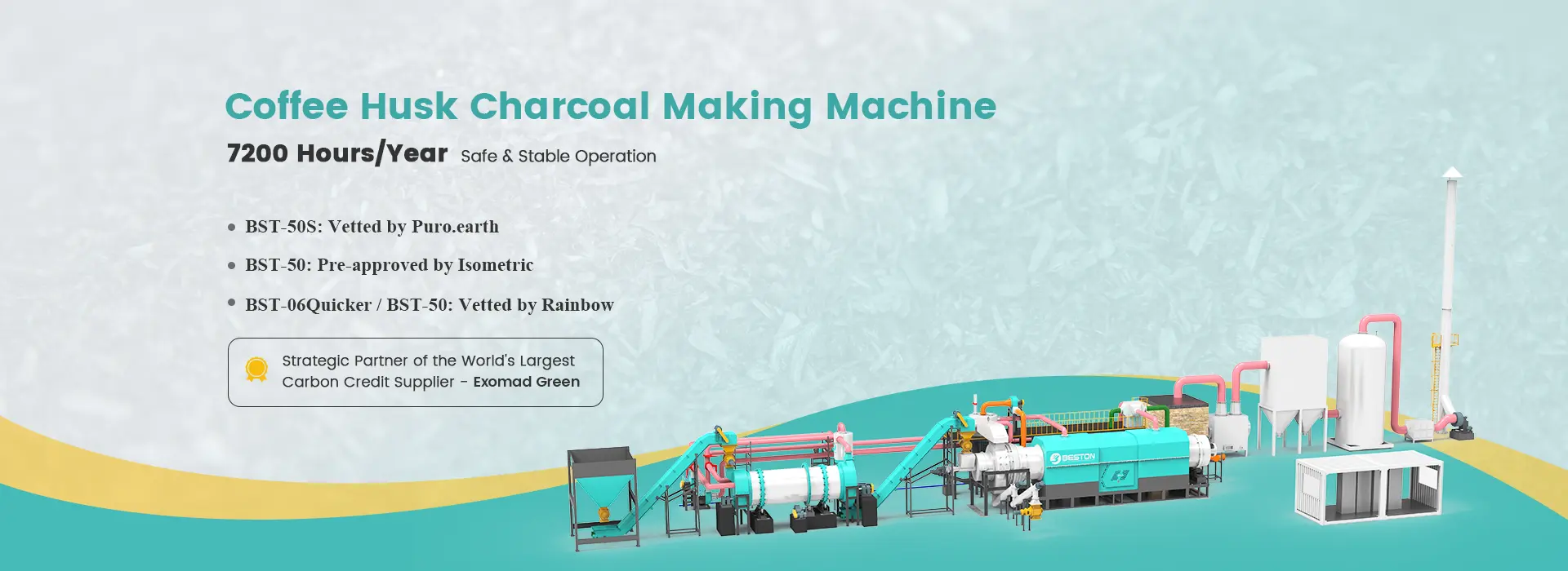 Coffee Husk Charcoal Making Machine banner