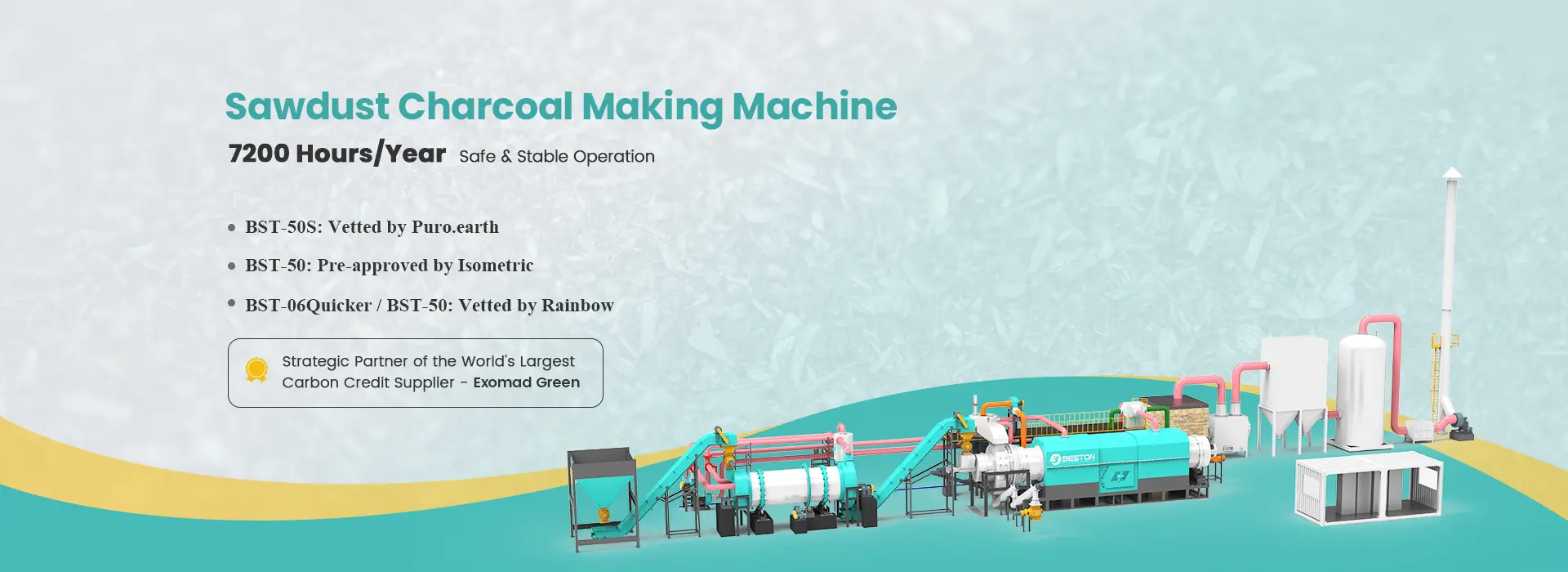 Sawdust Charcoal Making Machine Banner
