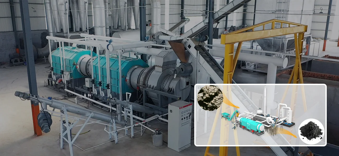 Sewage Sludge Treatment Plant with Pyrolysis Technology