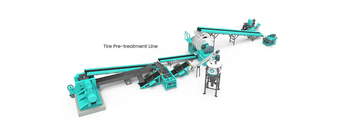Tyre Pretreatment Equipment of Tyre Continuous Pyrolysis Plant