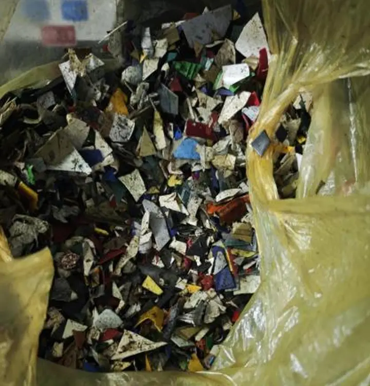 A sample of mixed plastic waste