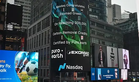 Nasdaq Congratulates Exomad Green on Reaching 300,000 Carbon Removal Credits