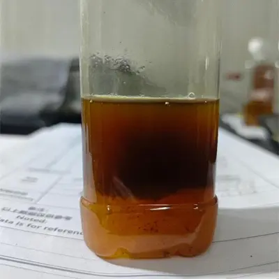 Plastic oil produced from thermal pyrolysis test January 2026